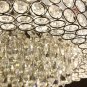 LED Ceiling Light Crystal Chandelier ETL Dimmable Lighting Flush Mount Crystal Raindrop Pendant Lamp