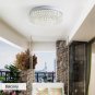 LED Ceiling Light Crystal Chandelier ETL Dimmable Lighting Flush Mount Crystal Raindrop Pendant Lamp
