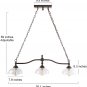 Plug Kitchen Decoration 3 Farmhouse Chandelier Island Ferrous Large Ceiling Hanging Pendant Lighting