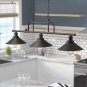Zeyu Industrial 3-Light Pendant Lighting, Vintage Kitchen Island Light with Oil Rubbed Bronze Finish