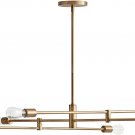 Rivet Mid-Century Modern Metal Rod Ceiling Pendant Lamp
