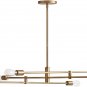 Rivet Mid-Century Modern Metal Rod Ceiling Pendant Lamp