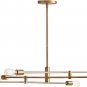 Rivet Mid-Century Modern Metal Rod Ceiling Pendant Lamp