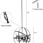 Lamp Chandelier Rural Style Industrial Chandelier with Metal Lampshade of Farmhouse Black Chandelier