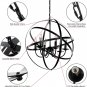 Lamp Chandelier Rural Style Industrial Chandelier with Metal Lampshade of Farmhouse Black Chandelier