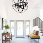 Lamp Chandelier Rural Style Industrial Chandelier with Metal Lampshade of Farmhouse Black Chandelier