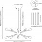 Type of BulbPutnik Twig Chandelier Lighting Drawing Nickel Medieval Modern Pendant Ceiling Lamp