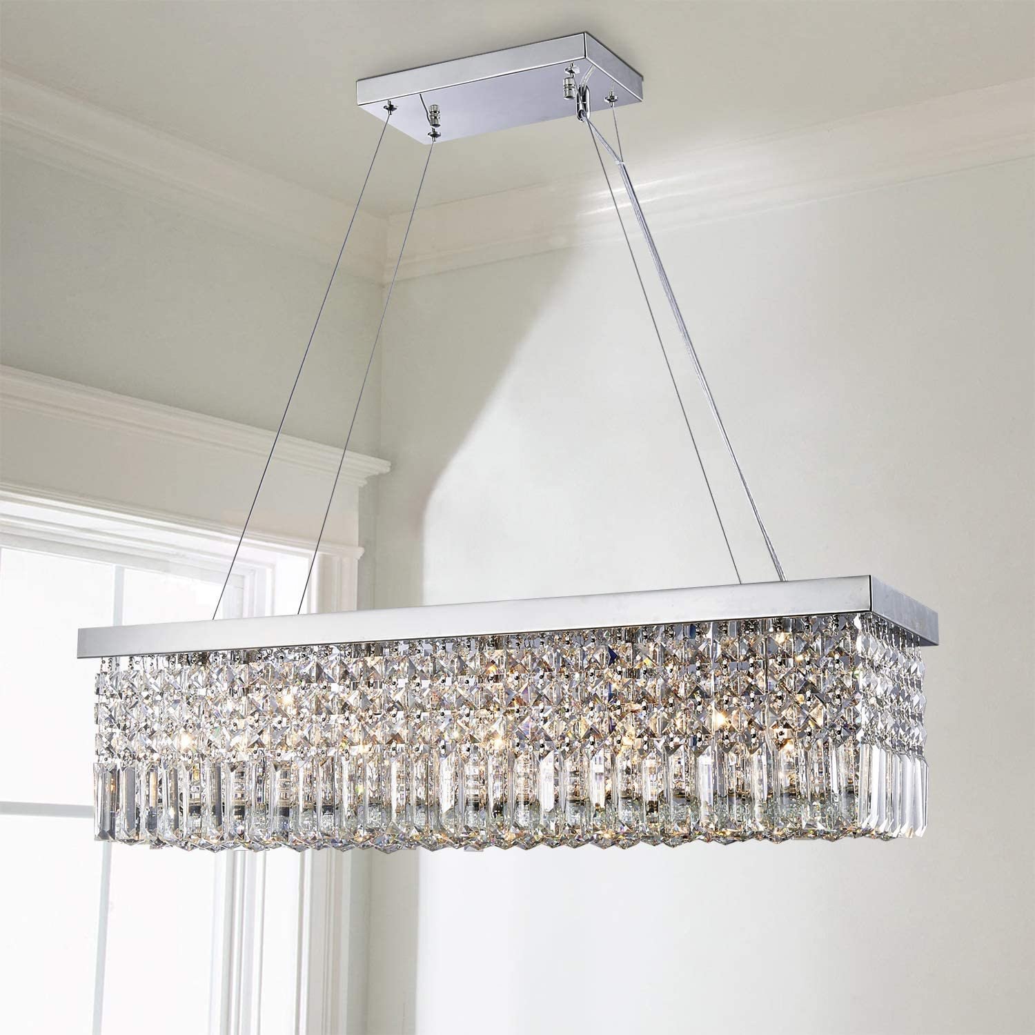 SAINT Mossi K9 Crystal Raindrop Chandelier Lighting Ceiling Lamp LED Ceiling Lamp Pendant Lamp