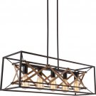 Alice House 8 "island Lights, 5 Lights Kitchen Chandelier, Brown Finish Dining Room Chandelier