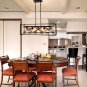 Alice House 8 "island Lights, 5 Lights Kitchen Chandelier, Brown Finish Dining Room Chandelier