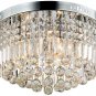 Saint Mossi Modern K9 Crystal Raindrop Chandelier Lighting Flush Mount LED Ceiling Light