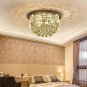 Saint Mossi Modern K9 Crystal Raindrop Chandelier Lighting Flush Mount LED Ceiling Light