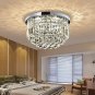 Saint Mossi Modern K9 Crystal Raindrop Chandelier Lighting Flush Mount LED Ceiling Light