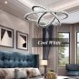 Antilisha Modern Crystal Round 3 Rings Chandelier Ceiling Restaurant Chandelier Modern LED Lamps