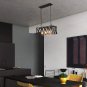 Industrial Kitchen Island Pendant Lighting Rectangular Vintage Rustic 4-Light Hanging Pendant Light