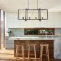 Lingkai Modern Kitchen Island Chandelier Chandelier Industrial Chandelier Matte Black Bronze Finish