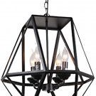 Decorative Lamps Vintage Industrial Style Wrought Iron Restaurant Candle Tube Chandelie