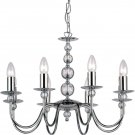 Clear Glass Balls  8  Light Candle Chandelier Cap Type