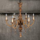 Color Shade Pendant Lamp Retro Pendant Chandelier Wrought Iron Lamp Holder Lamp Adjustable Height