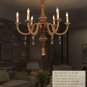 Color Shade Pendant Lamp Retro Pendant Chandelier Wrought Iron Lamp Holder Lamp Adjustable Height