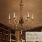 Color Shade Pendant Lamp Retro Pendant Chandelier Wrought Iron Lamp Holder Lamp Adjustable Height