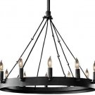 Wrought Iron Chandelier Circular Living Room Individually Decorated Cafe Warrior Candle Chandelier