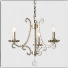 Chandelier Living Room Restaurant Retro Crystal Candle Chandelier Beads 3 Ceiling Lights Bronze