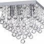 Small Square Bathroom IP44 Rated Flush Mounted Ceiling Light in Chrome (5 Light)