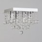 Small Square Bathroom IP44 Rated Flush Mounted Ceiling Light in Chrome (4 Light)