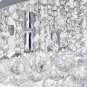 A9 Modern Round Crystal Chandelier Light, Clear Glass Droplet Elegant Ceiling Lights with 4-Lights