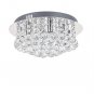 A9 Modern Round Crystal Chandelier Light, Clear Glass Droplet Elegant Ceiling Lights with 4-Lights