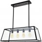 Kitchen Island Pendant Light, JJGD Modern Industrial Chandelier Matte