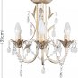 Traditional Style Distressed Cream Shabby Chic 3 Way Ceiling Light Chandeliers