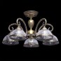 Classic Chandelier Ceiling Light Brass Metal Glass [Energy Class A]