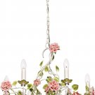 Provence Flower Candle Chandelier 6 Bulbs [Grade A Energy] Colour Temperature