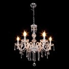 Cap TypeIglobalbuy Crystal Chandelier 6 Arm Chrome Ceiling Light Candle Pendant Lamp