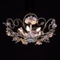 Rustic Ceiling Light White Metal Floral Decor Provence Dining Room, Living Room, Bedroom 6 Bulbs