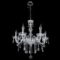 Cap TypeIglobalbuy Crystal Chandelier 6 Arm Chrome Ceiling Light Candle Pendant Lamp