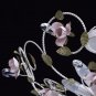 Rustic Ceiling Light White Metal Floral Decor Provence Dining Room, Living Room, Bedroom 6 Bulbs