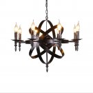 Round Candle Chandelier Ceiling Pendant Light Living Room Hallway or Country House Chandelier