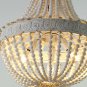 Wooden Beaded Chandelier Modern Rustic Farmhouse 3-Lights Bead Island Lighting Chandeliers