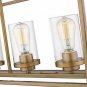 Emliviar 5-Light Pendant Lighting for Kitchen Island, Dining Room Lighting Fixture (Antique Gold)
