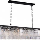 Antilisha Rectangular Crystal Chandelier Lighting Modern K9 Pendant Ceiling Chandeliers 10 Lights