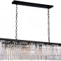 Antilisha Rectangular Crystal Chandelier Lighting Modern K9 Pendant Ceiling Chandeliers 10 Lights