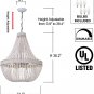 Saint Mossi Chandelier Crystal Tune Glass Ceiling Light 5 Lights Vintage Handcrafted Rust