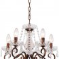 Wooden Beaded Chandelier Rustic Farmhouse Beaded Chandeliers 6-Lights Wooden Island Pendant Lighting