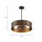 Vincent 4-Light Unique / Statement Drum Chandelier