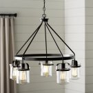 Portland 5-Light Shaded Wagon Wheel Chandelier