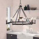 Drubin 10-Light Candle Style Wagon Wheel Chandelier