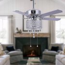 52" Farr Crystal 5 Blade Ceiling Fan with Remote, Light Kit Included